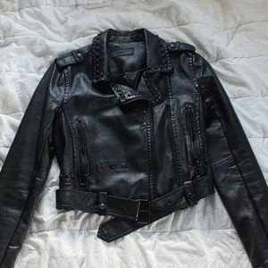 Black Faux leather Jacket